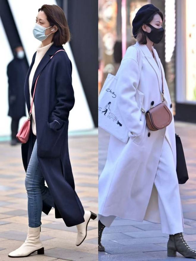 屯街头惊艳造型让你显瘦又显高！J9国际集团短靴搭配大衣！三里(图5)
